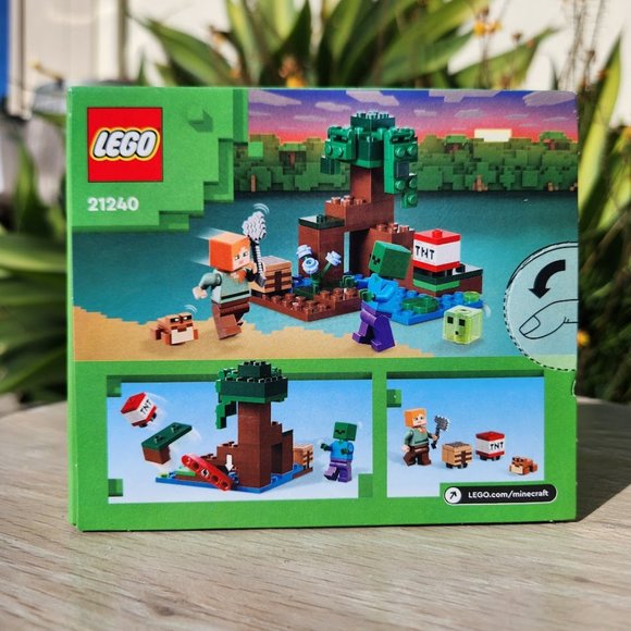 NEW LEGO MINECRAFT SWAMP ADVENTURE 21240  Zombie Alex Frog Slime Building Set - Picture 3 of 10